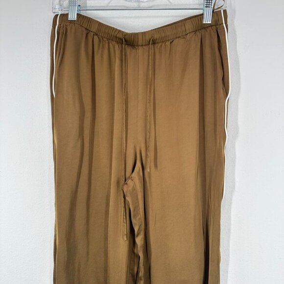 Brown Women's Track Pants with White Stripe - Picture 4 of 10